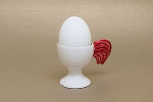 Kiriki white ceramic egg cup