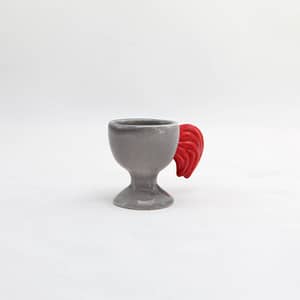Kiriki huevera cerámica gris