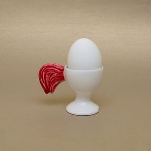 Kiriki white ceramic egg cup white