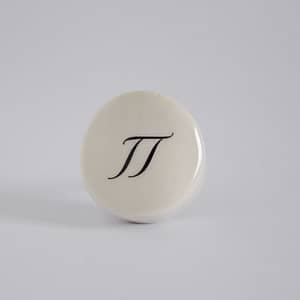 Letra Pi π hecha en porcelana