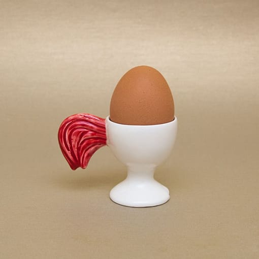 Kiriki white ceramic egg cup