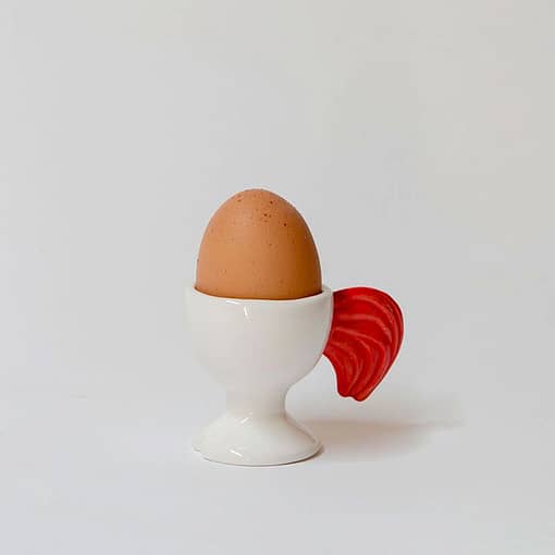 Kiriki white ceramic egg cup