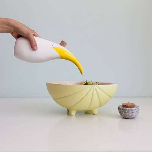 Bichobola salad bowl limon limon yellow matte