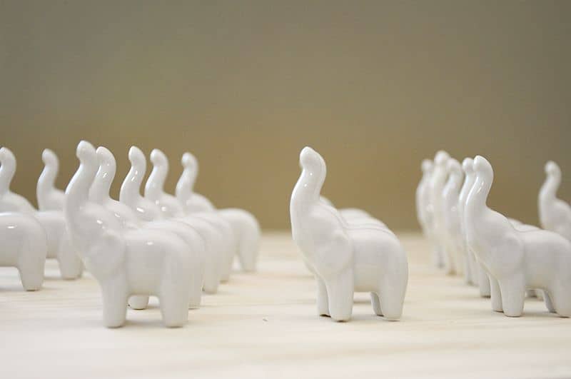 Elefantes de porcelana para Andrés Gallardo